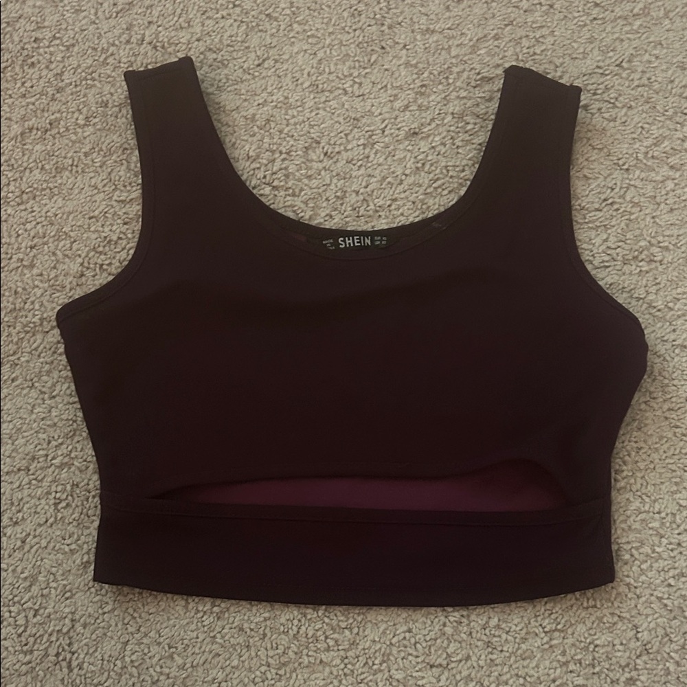 SHEIN Women's Dark Purple Tank Top
